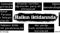 Gençlik Yılmayacaktır, Mücadelesini Sürdürecektir! Gençlik; gelişen toplumsal olaylarda, devrimci atılımlarda hep en ön safta yerini alır. Lenin, gençliğin bu yadsınamaz önemine şöyle değinir: “Çünkü öğrenciler, aydınların en duyarlı tepkide bulunan [&hellip;]