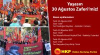 Yaşasın 30 Ağustos Zaferi’miz! Basın açıklamaları: Tarih: 30 Ağustos 2021 Saat: 13.00 Yer: Tandoğan Meydanı – Anıtkabir / Ankara Tarih: 30 Ağustos 2021 Saat: 14.00 Yer: Mustafa Kemal Heykeli Önü […]