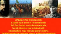 Her iki Dahi Komutana ve onların kahraman askerlerine, Yani yiğit atalarımıza ne kadar övgü düzsek yeridir. Onlara dil uzatanlar, “Keşke Yunan Galip Gelseydi” diyenlerse, Türk Milletinin ve Vatanının düşmanlarıdır, hainlerdir, […]