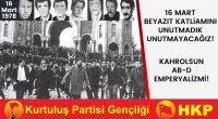 Bundan tam 44 yıl önce İstanbul Üniversitesi’nde okuyan devrimci öğrencilere karşı CIA güdümlü hainlerce bir saldırı planlandı. Bu saldırıda 7 devrimci genç hayatını kaybetti, 41 kişi yaralandı. O zamanlar devrimciler […]