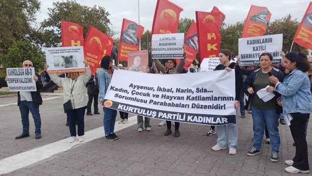 Parababaları düzeninin salhaneye döndürdüğü ülkemizde her gün katledilen onlarca kadınımız, çocuğumuz, patili canlarımız için Kadıköy’de eylem gerçekleştirdik. “Ayşenur, İkbal, Narin, Sıla… Kadın, Çocuk ve Hayvan Katliamlarının Sorumlusu Parababaları Düzenidir”, yazılı […]