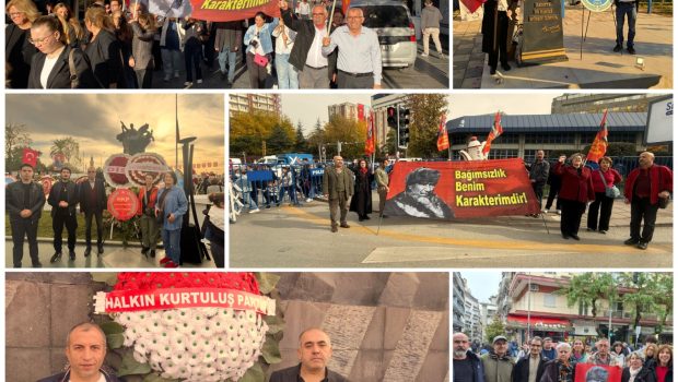 Birinci Kuvayimilliye’nin Önderi, Laik Cumhuriyet’imizin kurucusu Mustafa Kemal’i çeşitli illerimizde andık. İzmir Karşıyaka’da Mustafa Kemal’i Anma Yürüyüşüne ve Akarcalılar Derneği’nin anma etkinliğine katıldık. Ayrıca Gaziantep ve Antalya İl Örgütü olarak […]