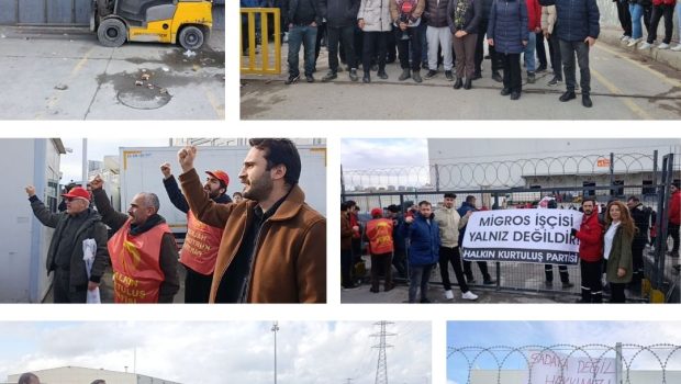 Migros depolarında çalışan binlerce işçi, patronlarının dayattığı yüzde 28’lik sefalet zammını reddederek 23 Ocak 2026 günü ülke genelinde depolarda iş bırakma ve yavaşlatma eylemlerine başladılar. 27 Ocak tarihinde önce, HKP Gebze [&hellip;]